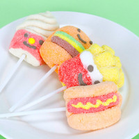 Crème à la guimauve Halal et Casher Délicieux dessin animé Lollipop et emballage en vrac et boîte à saveur sucrée pour enfants