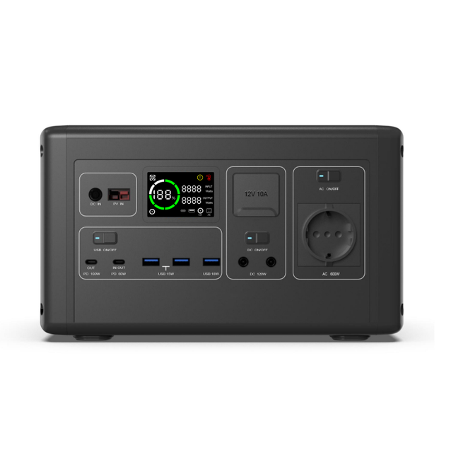 FBTech Outdoor Emergency Power Bank 600Wh 1200Wh USB Type-C DC AC Lithium Battery Portable Power Station