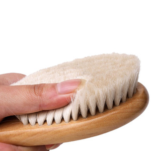 Großhandel Custom Logo <span class=keywords><strong>Baby</strong></span> Haar bürste und Kamm <span class=keywords><strong>Set</strong></span> für Neugeborene natürliche Holz Eber Borste Custom Haar bürste Trockner - Product Image 2