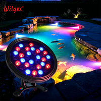 Lumière de bassin submersible RGB IP68 avec boîtier en aluminium 150 °   Câble étanche en verre trempé anti-âge réglable de 10 m – Vente directe usine