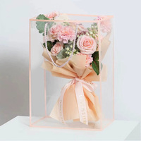 Sac fourre-tout transparent en PVC imperméable avec impression offset, emballage pour bouquet de fleurs et bordure ondulée – Offre Spéciale