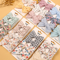 4 PCS/Set New Girls Floral Hairpin Kids Sweet Hair Clips Barrettes Lovely Hair Bows Children Cute Baby Hair Accessories 3 ou 4Pcs