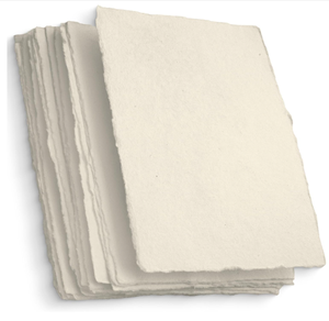 50 Sheets Biodegradable 4 X 6 Inch Handmade Rough/<strong>Textured</strong> Watercolor <strong>Paper</strong> 160 GSM Deckled Edge <strong>Paper</strong> <strong>with</strong> PE Coating - Product Image 1