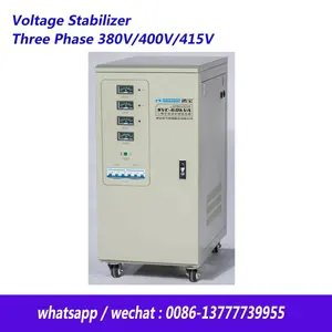 High Quality Three Phase Voltage Stabilizer 380V/400V/415V,SVC-3-60KVA Full Power with Bypass