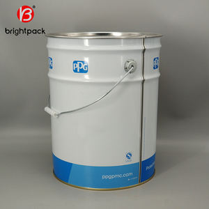 Boîte <span class=keywords><strong>de</strong></span> fer <span class=keywords><strong>de</strong></span> <span class=keywords><strong>20</strong></span> <span class=keywords><strong>litres</strong></span>, baril <span class=keywords><strong>de</strong></span> peinture en métal, argent uni, dessus blanc, ensemble OEM, Logo personnalisé, heure, Type rond, seau <span class=keywords><strong>vide</strong></span>, paquet en étain - Product Image 3