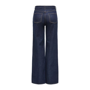 Venta al por mayor señora Denim Jeans Pantalones sueltos de pierna ancha diseño recto para el verano con logotipo personalizado y diseño - Product Image 2