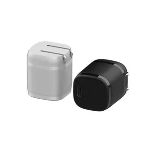 Mini caricatore da muro pieghevole per telefono adattatore per iPhone di tipo C a porta singola caricatore da 20w per Apple