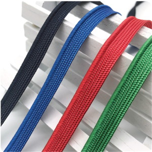 Chất lượng cao tùy chỉnh sọc Polyester 10mm sáng lurex đường ống dây dây BISE Băng sinh thái thân thiện cho nhà dệt - Product Image 3