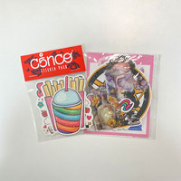 Autocollants personnalisés découpés sur mesure, étiquettes adhésives en vinyle PVC imperméable avec film holographique, impression personnalisée de dessins animés, autocollant découpé sur mesure
