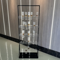 Support à Vin Acrylique Personnalisable Gaojian pour Flûtes à Champagne, Présentoir de Bar à Bulles Mural en Acrylique pour Mariage et Décoration de Fête