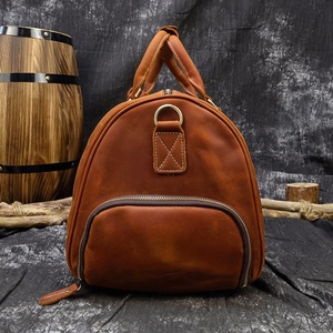 Deflector hecho a mano con compartimiento para zapatos, bolsa de viaje de cuero de fin de semana, JRE-0014 - Product Image 5