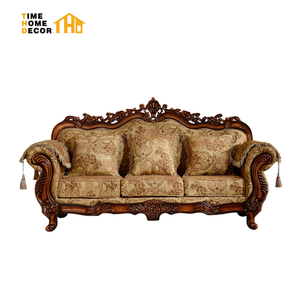 Диван-кровать 1 + 2 + 3, комплект из однотонного деревянного дивана, 7 мест, роскошный диван для гостиной, Классический арабский диван в ближневосточном европейском стиле - Product Image 6