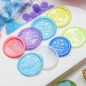 Granulés de cire à cacheter en forme de fleur, couleurs mélangées, 50 pièces par sachet, pour artisanat et décoration - Product Image 4