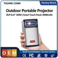 Projecteur personnalisable avec logo, batterie intégrée, correction automatique de la distorsion trapézoïdale, projecteurs miniatures intelligents Android, fabricant de projecteurs d'origine