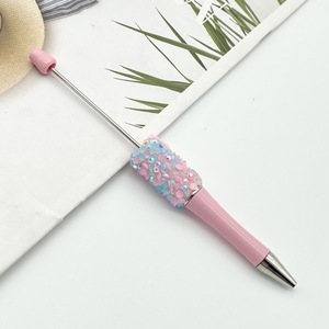 Bolígrafo creativo con diamantes de imitación y cuentas, bolígrafo de <span class=keywords><strong>punta</strong></span> redonda con diseño de bola, bolígrafo de resina con purpurina, accesorios de joyería. - Product Image 6