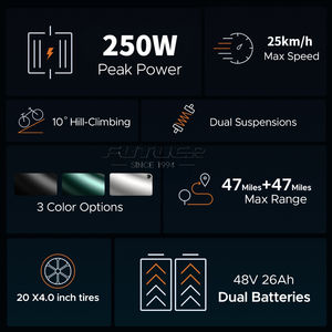 ENGWE Vélo Électrique M20 48V26Ah 250W 25KM/H VTT Pneus Larges Stock UE UK US Vélo de Route - Product Image 2