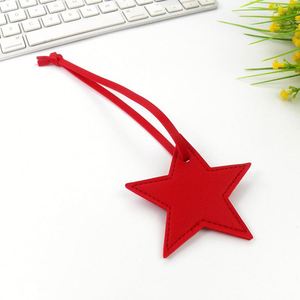 Pu Leather Star Hanging <b>Charm</b> Ornament Decorative Pendant <b>Bag</b> Accessories - Product Image 5