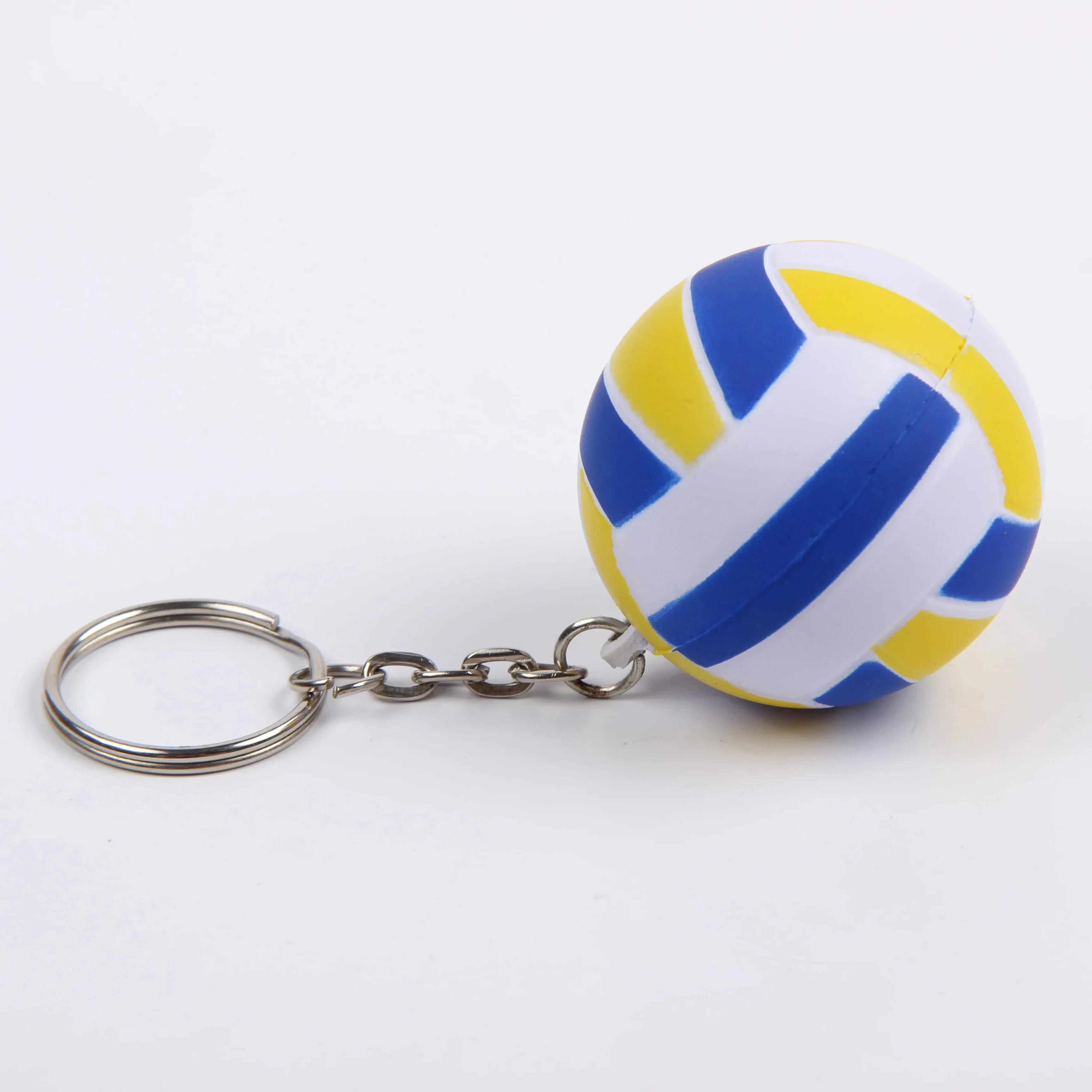 पु स्पोर्ट्स बॉल वॉलीबॉल रग्बी हॉकी चक आकार कीचेन रचनात्मक उपहार खिलौने कस्टम लोगो तनाव बॉल