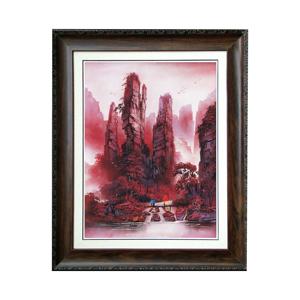 Hecho a mano Zhangjiajie <span class=keywords><strong>Avatar</strong></span> <span class=keywords><strong>paisaje</strong></span> pared arte cinabrio arenisca pintura <span class=keywords><strong>paisaje</strong></span> decoración del hogar ornamento escena obra de arte Original - Product Image 1
