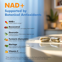 Capsules Naturelles de NAD+, Nicotinamide Riboside, Resvératrol et Quercétine pour Soutenir l'Énergie, la Santé Cellulaire et Favoriser la Jeunesse