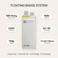 Batterie semi-solide à haute décharge ULi 500Wh/kg 3.82V 16Ah, batterie à haute densité énergétique, cellule Li-ion en pochette pour UAV/eVTOL