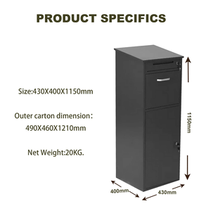 Grands appartements en métal, boîtier de livraison à domicile, étanche, sur pied, idéal pour un appartement, livraison <span class=keywords><strong>gratuite</strong></span> - Product Image 5