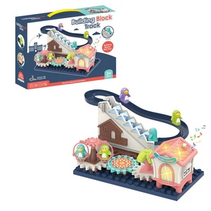 बिजली DIY विधानसभा गियर ब्लॉक ट्रैक दौड़ खिलौने इमारत ब्लॉकों के लिए स्वर्ग शैक्षिक खिलौना बच्चे संगीत और प्रकाश के साथ - Product Image 1