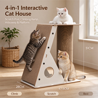 Meuble pour chat en carton robuste pour intérieur, multifonctionnel, résistant à l'usure, griffoir vertical pour chat, griffoir pour chat
