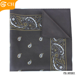 Pañuelo cuadrado de poliéster con estampado de Cachemira para hombre, pañuelo de bolsillo personalizado, de buena calidad, a la moda - Product Image 5