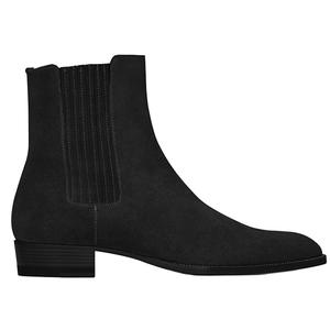 <span class=keywords><strong>Bottines</strong></span> Chelsea <span class=keywords><strong>en</strong></span> cuir pour <span class=keywords><strong>homme</strong></span>, bout pointu, effet givré, style britannique - Product Image 3