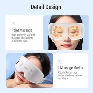 Cuidado de la salud en el hogar electrónico recargable inalámbrico inteligente vibración 4D inteligente calentado vapor masajeador de ojos con música - Product Image 6