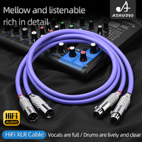 Câble audio-vidéo OCC Hifi double XLR haute performance avec prise XLR mâle/femelle plaquée rhodium en fibre de carbone pour haut-parleur et mixeur