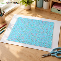 Autocollant en tissu bleu à motif de dessin animé, le plus vendu - Auto-adhésif et amovible pour la décoration intérieure avec forme personnalisée
