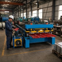 Machine de formage automatique de tôles trapézoïdales pour toiture en métal, vente chaude