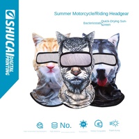 Nouveauté 3D Animal cagoule été imprimé Protection solaire masque facial coupe-vent couverture pour l'équitation cyclisme ski