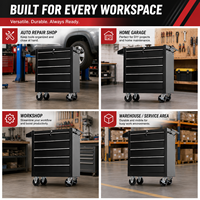 Armoire à outils mobile robuste à 5 tiroirs en acier, fabriquée par une usine OEM, pour garage et atelier