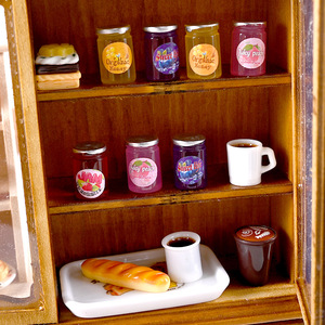 Recommandé 4 Styles Résine Ornement Maison De Poupée Mini Modèle Résine Accessoires <span class=keywords><strong>Manger</strong></span> Jouer Confiture Bocaux Résine Aliments pour la Décoration - Product Image 4