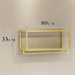 Luxe moderne Mur de Détail De Magasin de Vêtements <span class=keywords><strong>Femme</strong></span> Vêtements En Or Présentoir Mural - Product Image 5