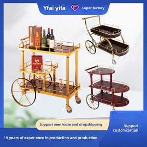 Carrello da vino in acciaio inox a doppio strato, - Product Image 4