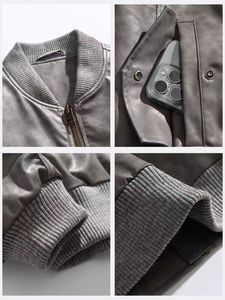 <span class=keywords><strong>Giacca</strong></span> in <span class=keywords><strong>Pelle</strong></span> Unisex Stile Americano Retrò Vintage, <span class=keywords><strong>Oversize</strong></span>, per Motociclisti, Invernale di Alta Qualità - Product Image 6