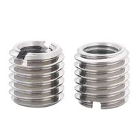 Inserts filetés fendus en acier inoxydable M3 M4 M5, autotaraudeurs unidirectionnels pour meubles en bois