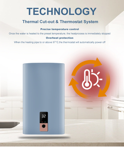 Thermostat plat haut de gamme 30L/50L chauffe-eau électrique appareil ménager Geyser stockage 2000W - Product Image 3