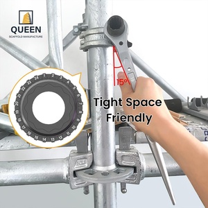 LINYIQUEN Llave <span class=keywords><strong>de</strong></span> trinquete <span class=keywords><strong>de</strong></span> doble cabeza <span class=keywords><strong>de</strong></span> acero <span class=keywords><strong>de</strong></span> grado industrial 19x22mm para tornillos <span class=keywords><strong>de</strong></span> andamios - Product Image 4