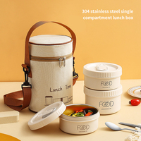 304 boîte à lunch thermique de Style japonais en acier inoxydable pour les étudiants employés de bureau pique-nique Portable Bento Box