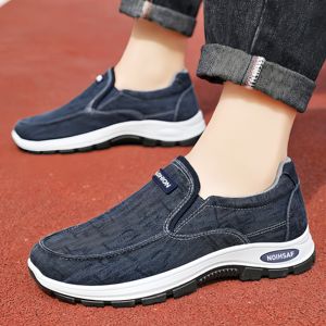 Chaussures pour hommes, chaussures de course décontractées pour hommes, nouvelle conception de <span class=keywords><strong>toile</strong></span> de denim antidérapante, à la mode, augmentation de la hauteur, fonction respirante - Product Image 3