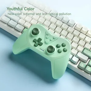 若々しい緑の若々しい紫の色を切り替えるのに最適なゲームコントローラーEasySMX T376軸キャリブレーション/ウェイクアップ/TURBOゲームパッド