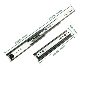 53mm Soft-Close Undermount Heavy Duty Double Extension Telescopic <b>Drawer</b> Slider 51-100kg Load Capacity Kitchen Bedroom - Product Image 1