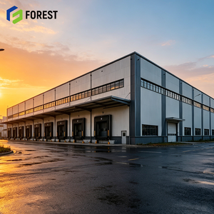 Grand hangar modulaire intermodal en acier à portée libre pour terminal de fret de parc logistique et entrepôt de marchandises à usage intensif - Product Image 1