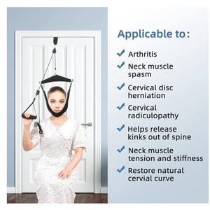 Cervical <b>Traction</b> <b>Device</b> Black Manual <b>Neck</b> Suspension Correction Frame For Cervical Spine Relief - Product Image 3
