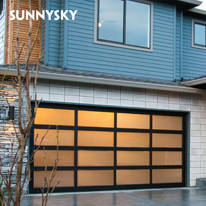 Sunnysky résidentiel moderne sectionnel isolé 8*7 10*10 double <span class=keywords><strong>porte</strong></span> <span class=keywords><strong>de</strong></span> <span class=keywords><strong>garage</strong></span> en aluminium dépoli pour maison <span class=keywords><strong>Garage</strong></span> - Product Image 1